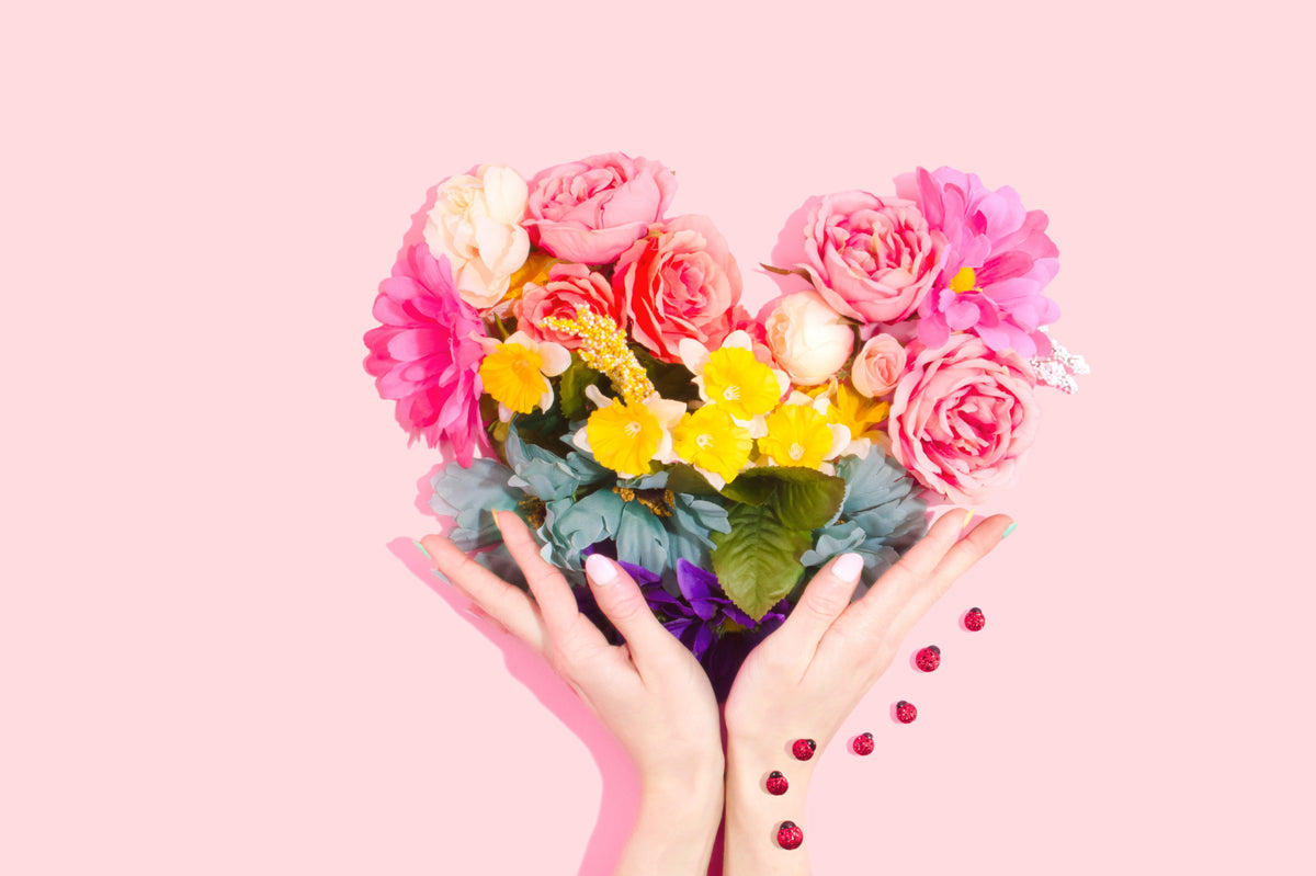 Flowers in shape of heart